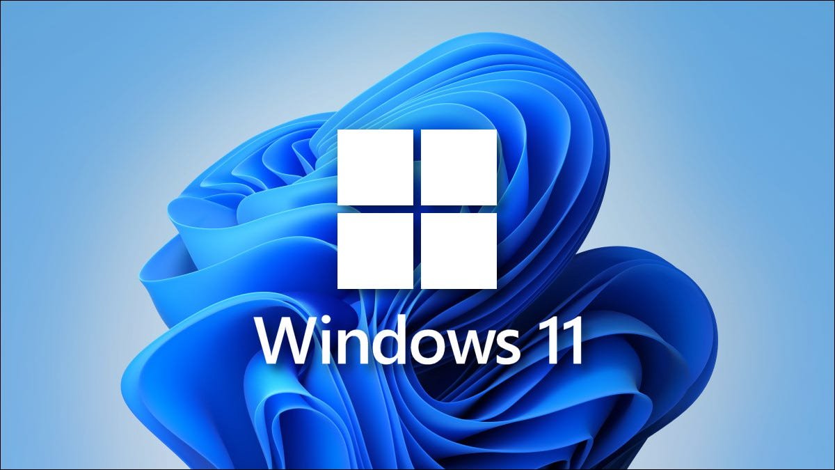 Logotipo do Windows 11 em fundo azul