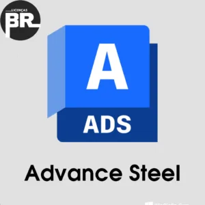 Logo Advance Steel com ícone azul ADS