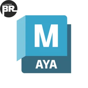 Logo do Autodesk Maya azul com M