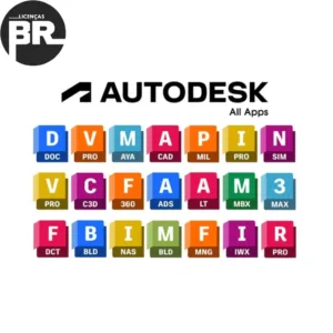 Logotipo Autodesk All Apps com ícones coloridos